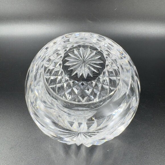 Vintage Clear Glass Crystal Orb Ashtray Sphere Bowl Dish Mid Century Marked VTG - Picture 12 of 14